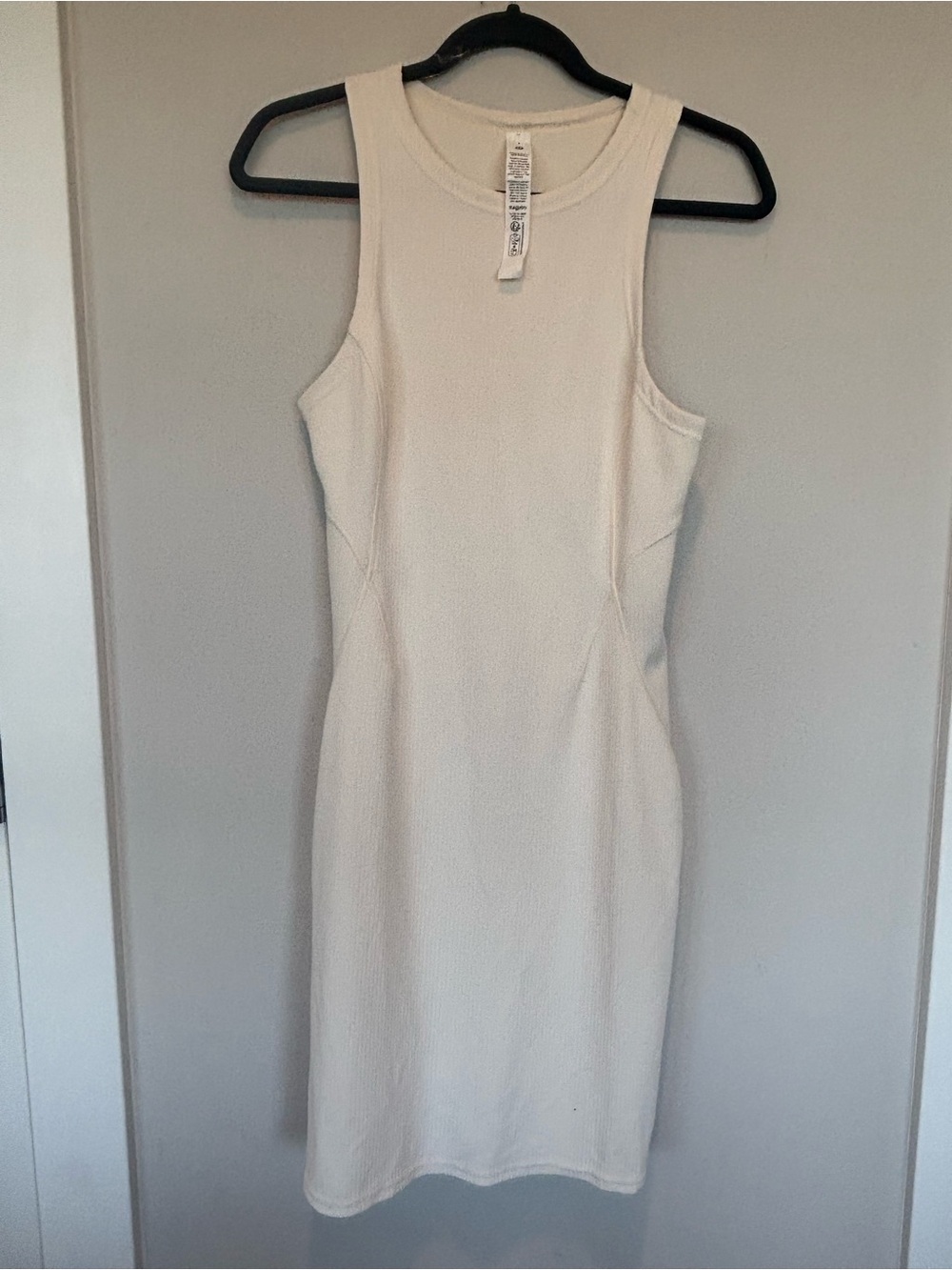 lululemon athletica Cream Ribbed Sleeveless Dress